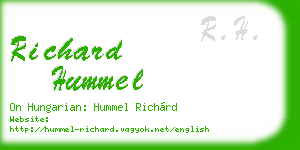 richard hummel business card