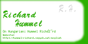 richard hummel business card